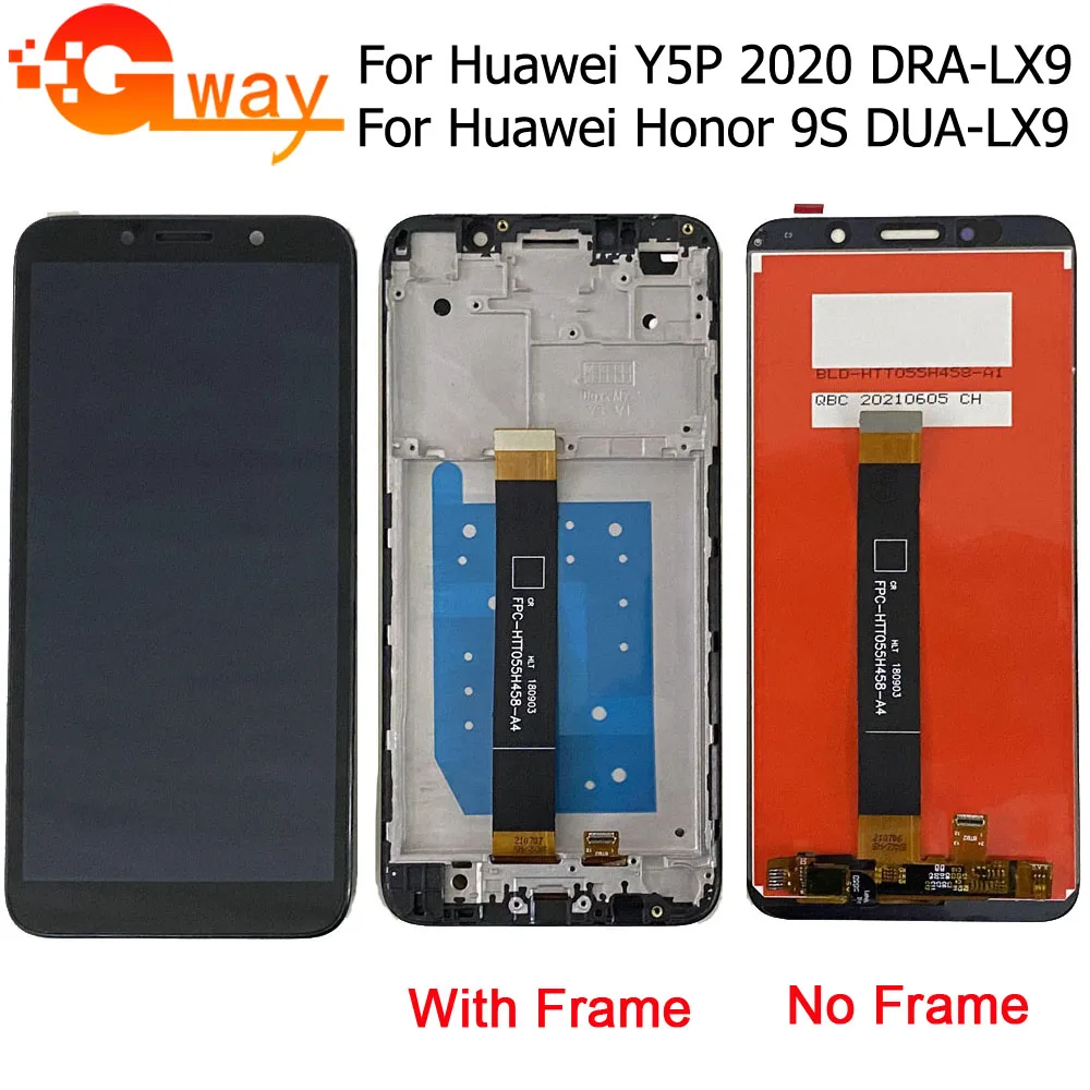 5.45&quot For Huawei Y5P 2020 LCD DRA-LX9 Display+Touch Screen Digitizer Assembly Honor 9S DUA-LX9 Display Frame | Запчасти для