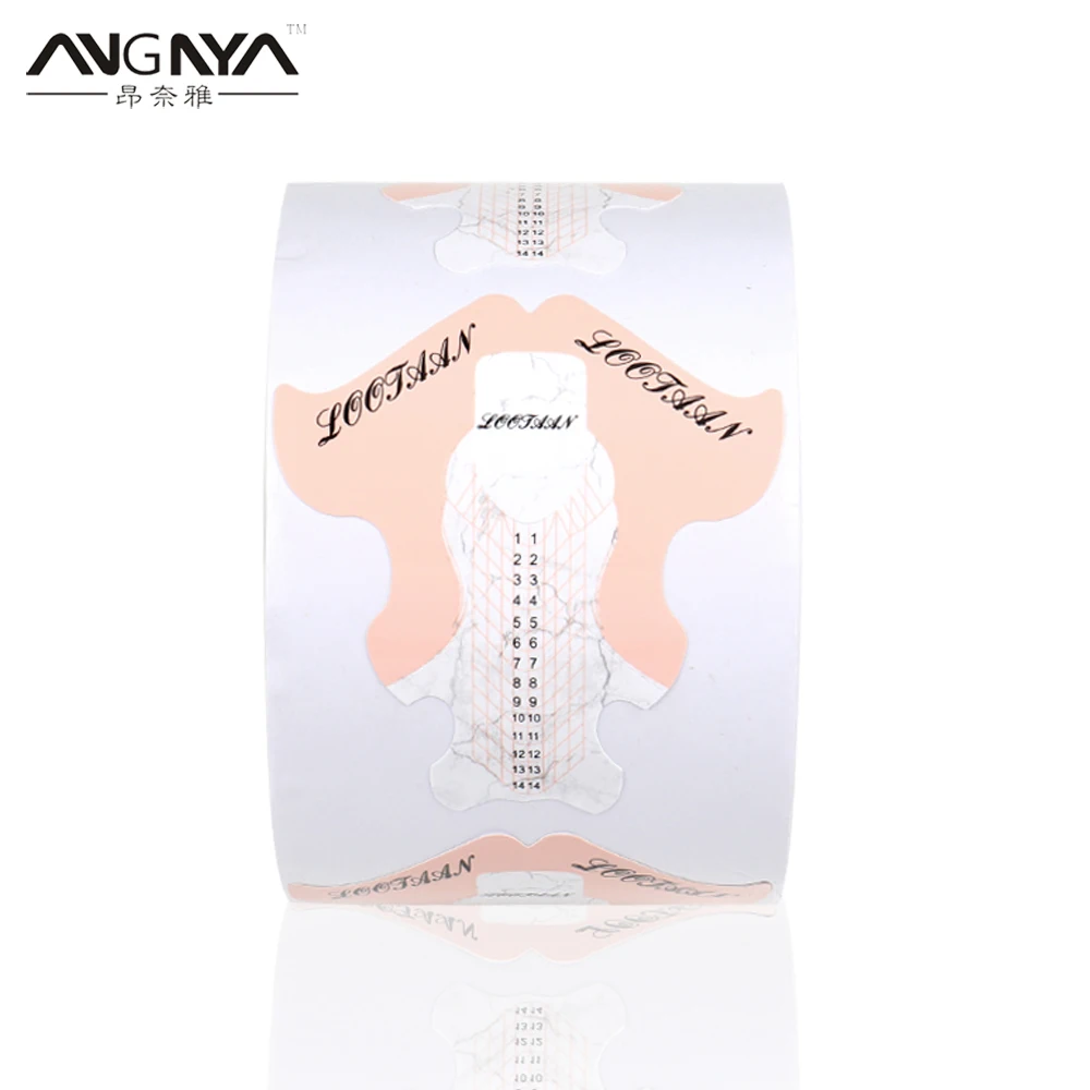 Description Picture 5 of itemANGNYA French Nail Form Tips Acrylic UV Gel Extension Curl Form Nail Builder Gel Sticker Guide Mold Manicure Salon Accessories