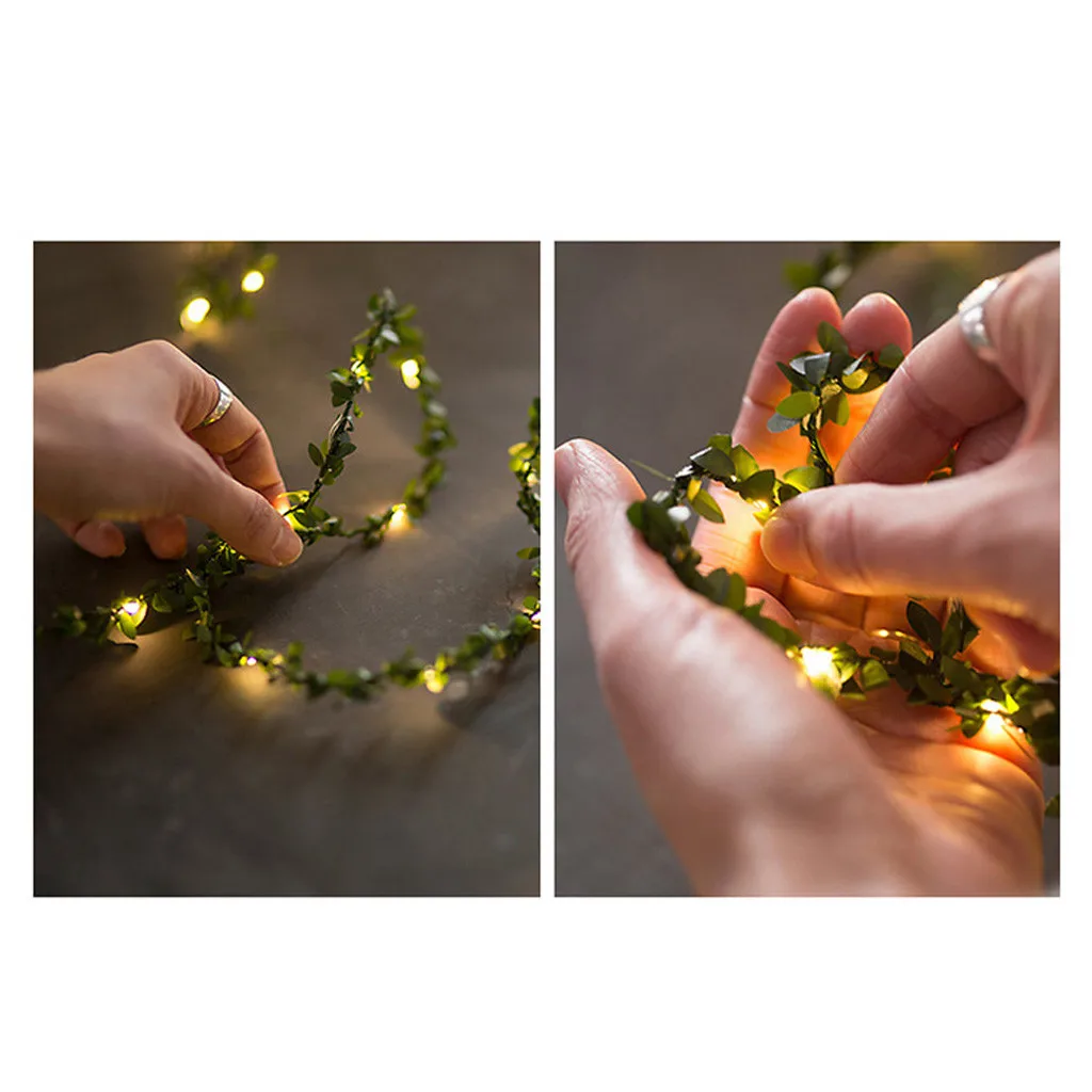 3M/5M LED Leaves Strings Christmas Lights Led Lights String Deal Copper Wire Lamp Interior Lighting for Home Decorations