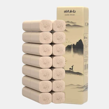 

14 Rolls Coreless Disposable Bamboo Pulp Paper Towel 4 Layers Soft Toilet Tissue Paper for Home Hotel Cafe Shop Restaurant
