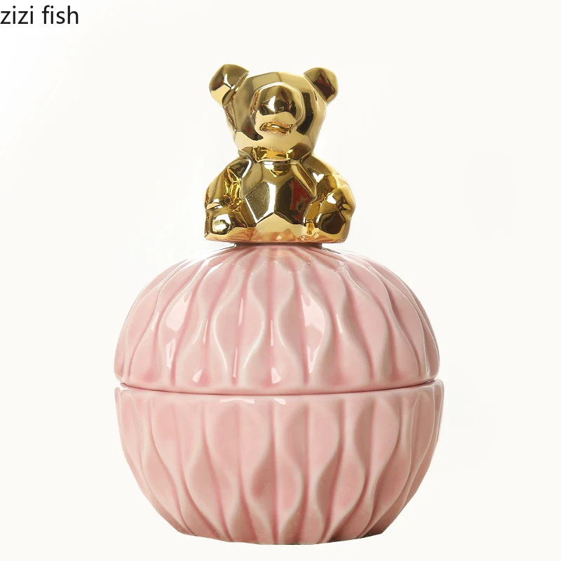 Wedding Ceramic Candy Jewelry Storage Box Home Decoration