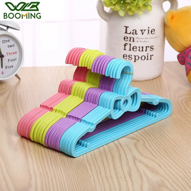 

WBBOOMING 10Pcs/Lot Plastic Children Drying Rack Garment Coat Clothes Hangers Baby Small Kids Child Children Suitable Hook