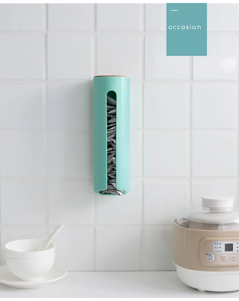 Sqinans футляр для хранения пластиковых пакетов кухонные мусорные пакеты держатель для хранения Настенный хранение мусора стеллаж диспенсер домашний кухонный Органайзер