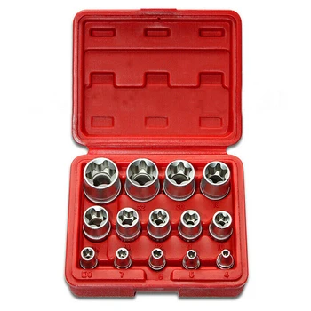 

Universal 14PCS Driver Socket Sets Hex Torx Torq Torque E4 To E24 Bits External Female New Arrivals