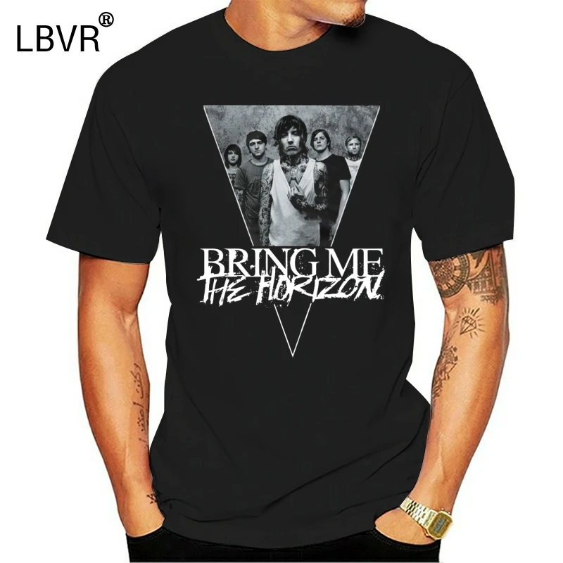 Для мобильных телефонов с надписью Bring Me The Horizon футболка черный Цвет Фан мужчин