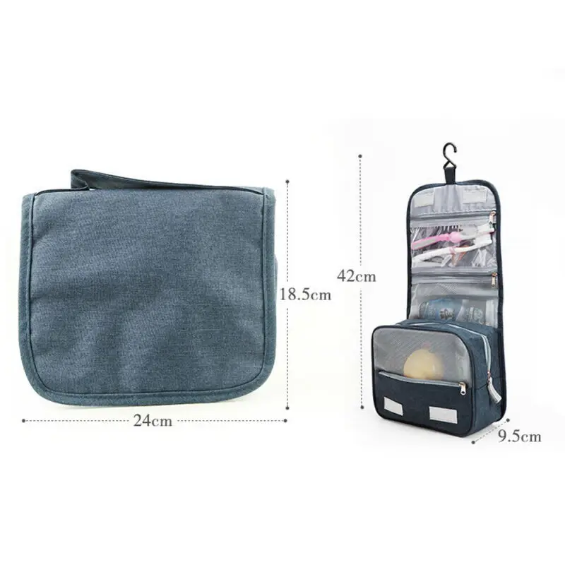 New Large Capacity Cosmetic Storage Bag Polyester Multifunction Travel Portable Cosmetic Bag Hanging Organizer Toiletry Pouch