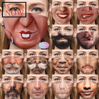 

Adult Washable And Reusable Funny Face Scarf Breathable Cycling 13pcs Mask Mascarilla Reutilizable Masques Lavable Mondkapjes