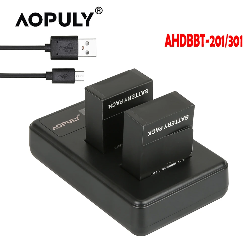 Оригинал для GoPro Hero 3 + hero аккумулятор двойное зарядное устройство go pro AHDBT 301