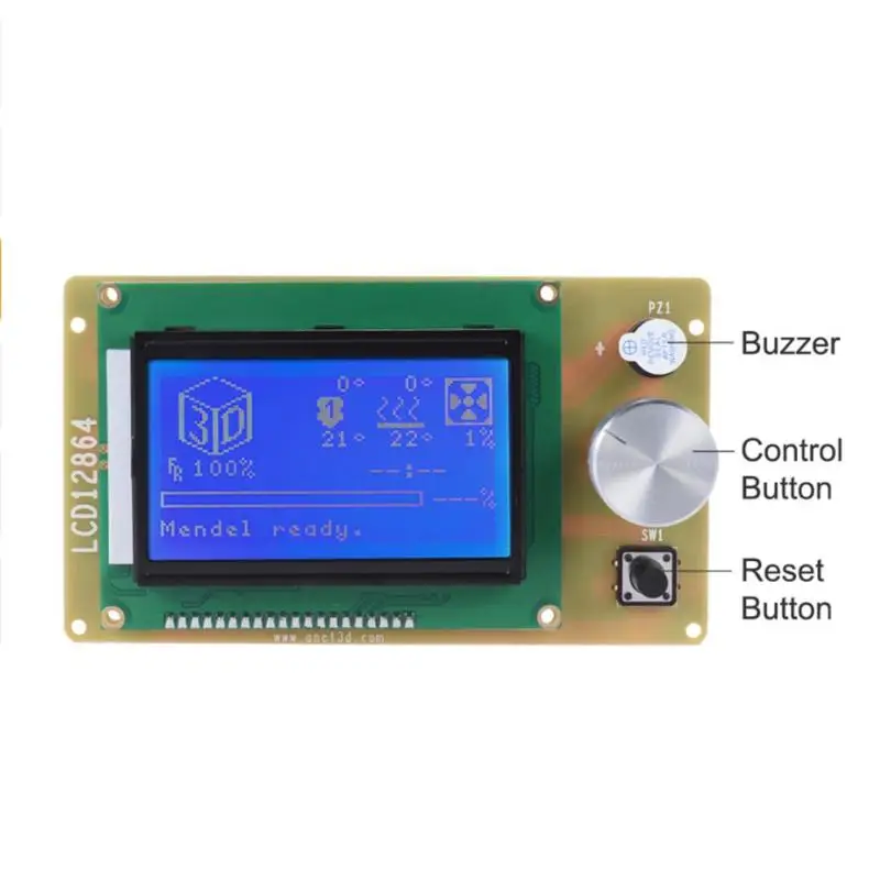 Lcd 12864 экран 128x64 дисплей модуль 3d принтер пандусы 1,4 части синий экран выбор и печать документов