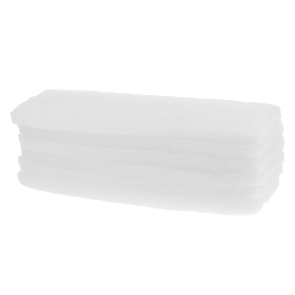 6Pcs Bio Sponge Filter Media Pad Foam for Aquarium Fish Pond Reef Canister Tank 39x12cm  ( White )