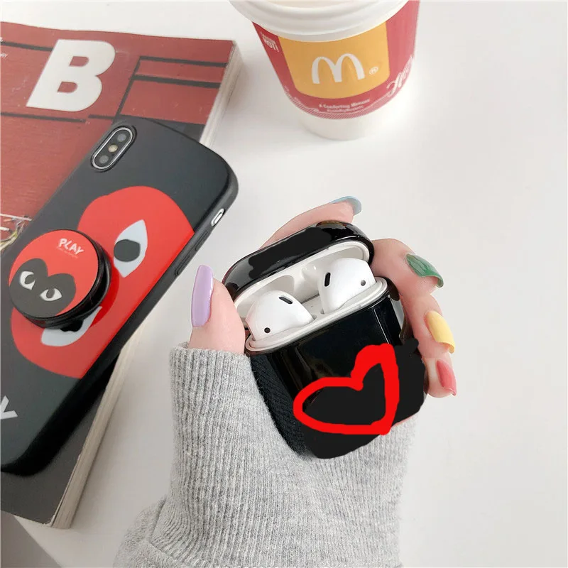 Сердце шаблон Защитный чехол для Airpods чехол - Цвет: Big red heart