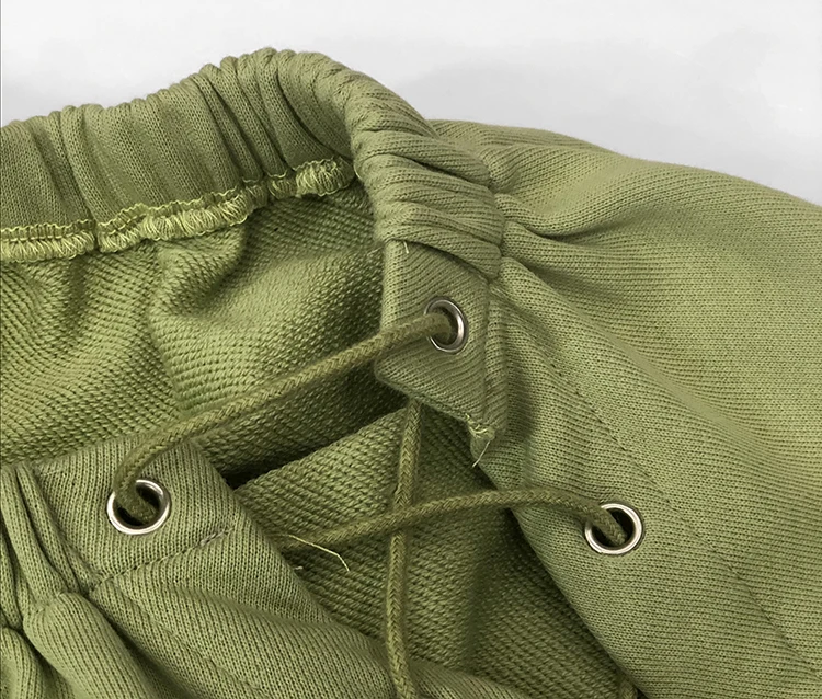 WHITNEY WANG Spring Autumn Fashion Streetwear Sexy Slash neck Lace Up Lantern Sleeve Sweatshirt Women Hoodies Pullover