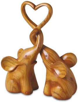 

Two Piece Loving Elephants with Heart Sculpture - Exclusive