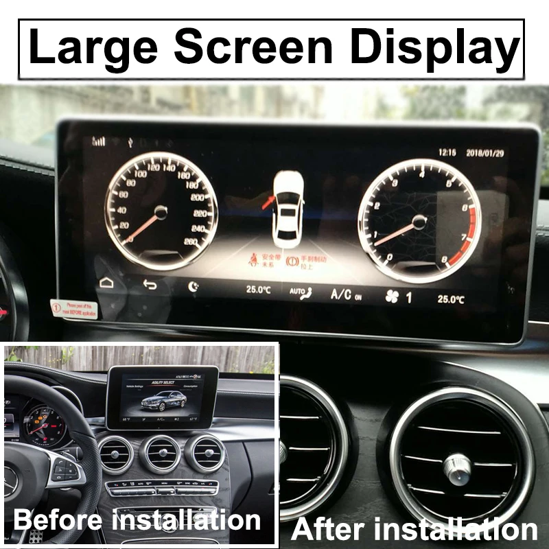 Best Liandlee Car Multimedia Player NAVI For Mercedes Benz MB C W205 C205 A205 S205 2015~2018 CarPlay TPMS Stereo GPS Navigation 1