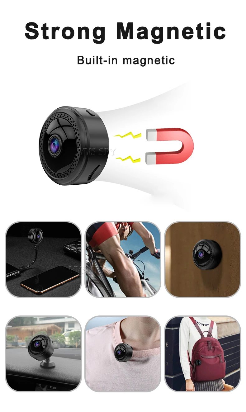 Wifi мини-камера 1080P HD видео Gizli Kamera CCTV IP Cam Дистанционное ночное видение датчик движения Магнитный Корпус микро камера видеокамера