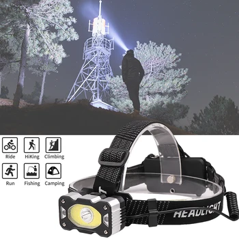

Waterproof COB LED Headlamp Adjustable Head Torch 18650 For Camping Hiking LED Light COB LED Headlamp 18650