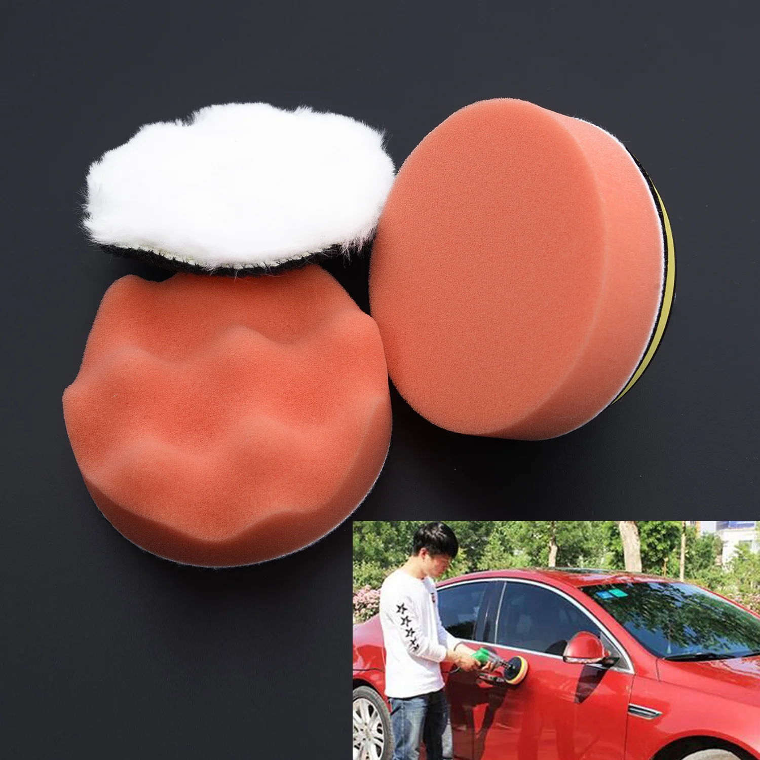 4Gross Polishing Buffing Pad Kit Tool W/ Drill Adapter For Car Polisher Buffer Home Garden Supplies | Инструменты