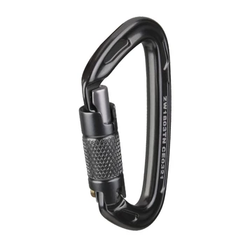 

24KN D-Shaped Carabiner Rock Climbing Abseiling Tree Arborist Rappel Gear Equip