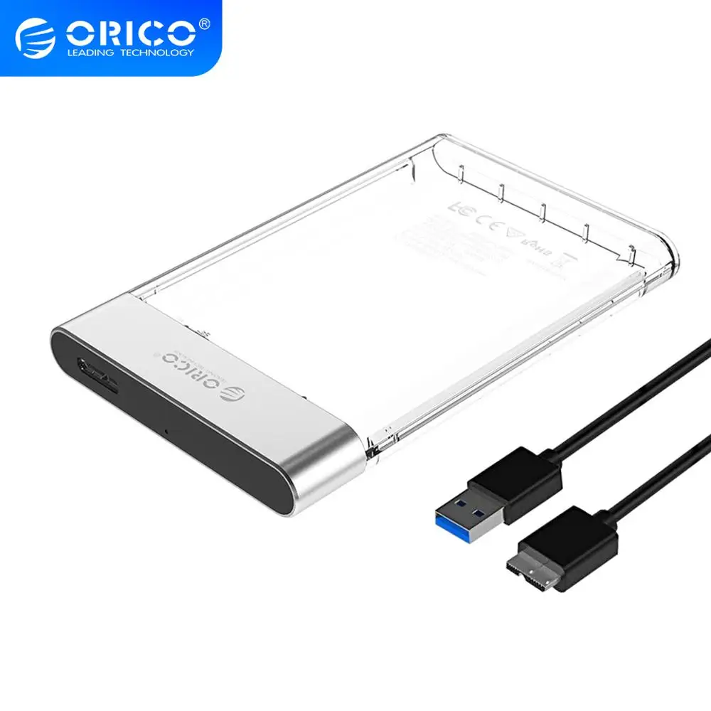 Чехол ORICO для жесткого диска 2 5 дюйма прозрачный корпус SATA к USB 3 0 чехол 6 Гбит/с
