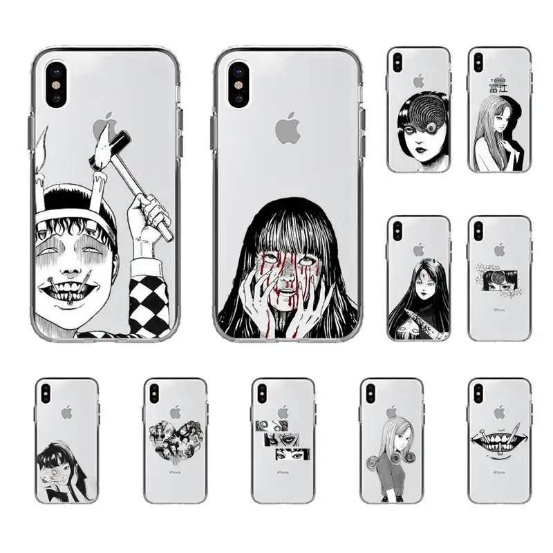 Junji Ito Collection Tees Horror Phone Cases for iphone 13 8 7 6 6S Plus X 5S SE 2020 XR 11 12 pro XS MAX | Мобильные телефоны и