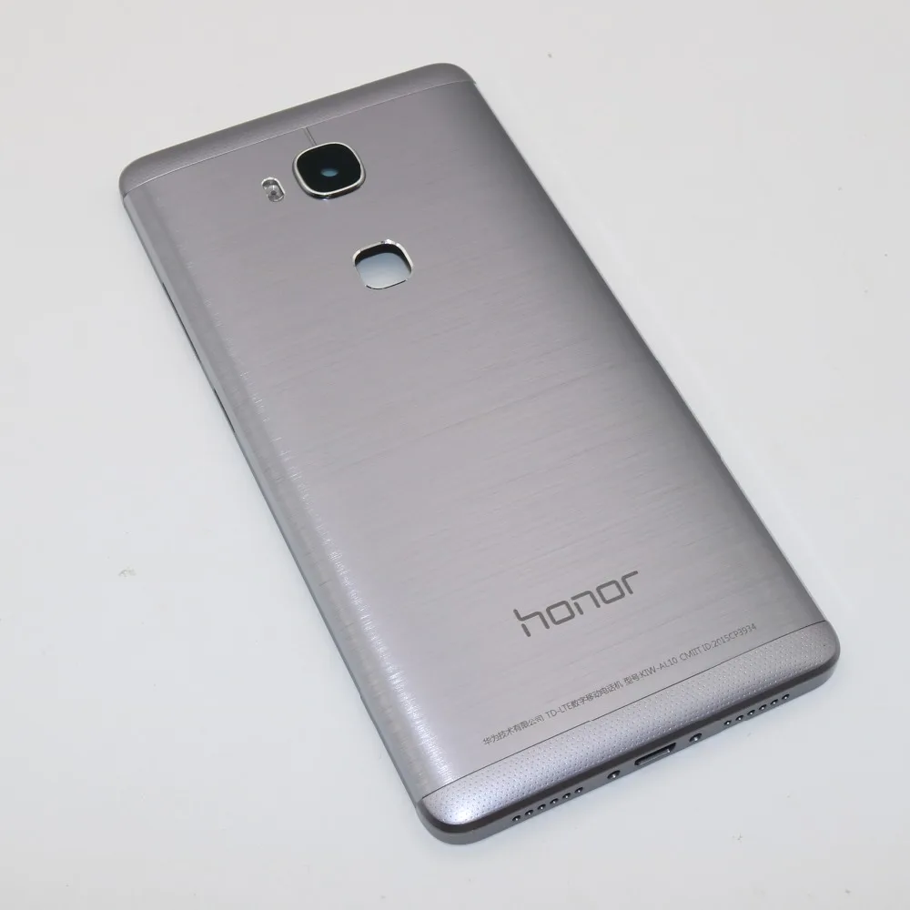 Чехол для huawei Honor 5X X5 GR5, задняя крышка корпуса, чехол для задней двери, запасная панель для полной батареи - Цвет: Серый