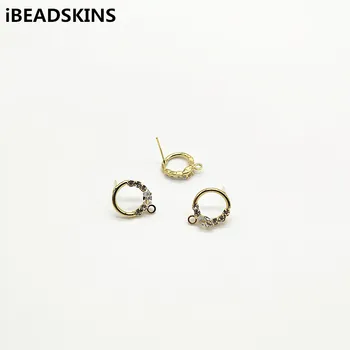 

New arrival! 15x12mm 50pcs Zircon with Rhinestone Claw chain Earrings Studs for Necklace,Earrings parts,hand Made Jewelry DIY