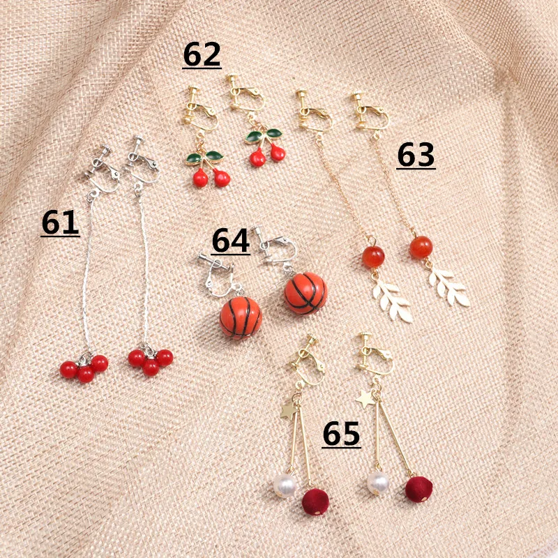 5pairs style 13 Бренд Grace Jun 5 пар/компл. в Корейском стиле серьги-клипсы не пирсинг для Для женщин модные роскошные студент вечерние нужно не проколотых ушей серьги - Окраска металла: 5pairs style 13