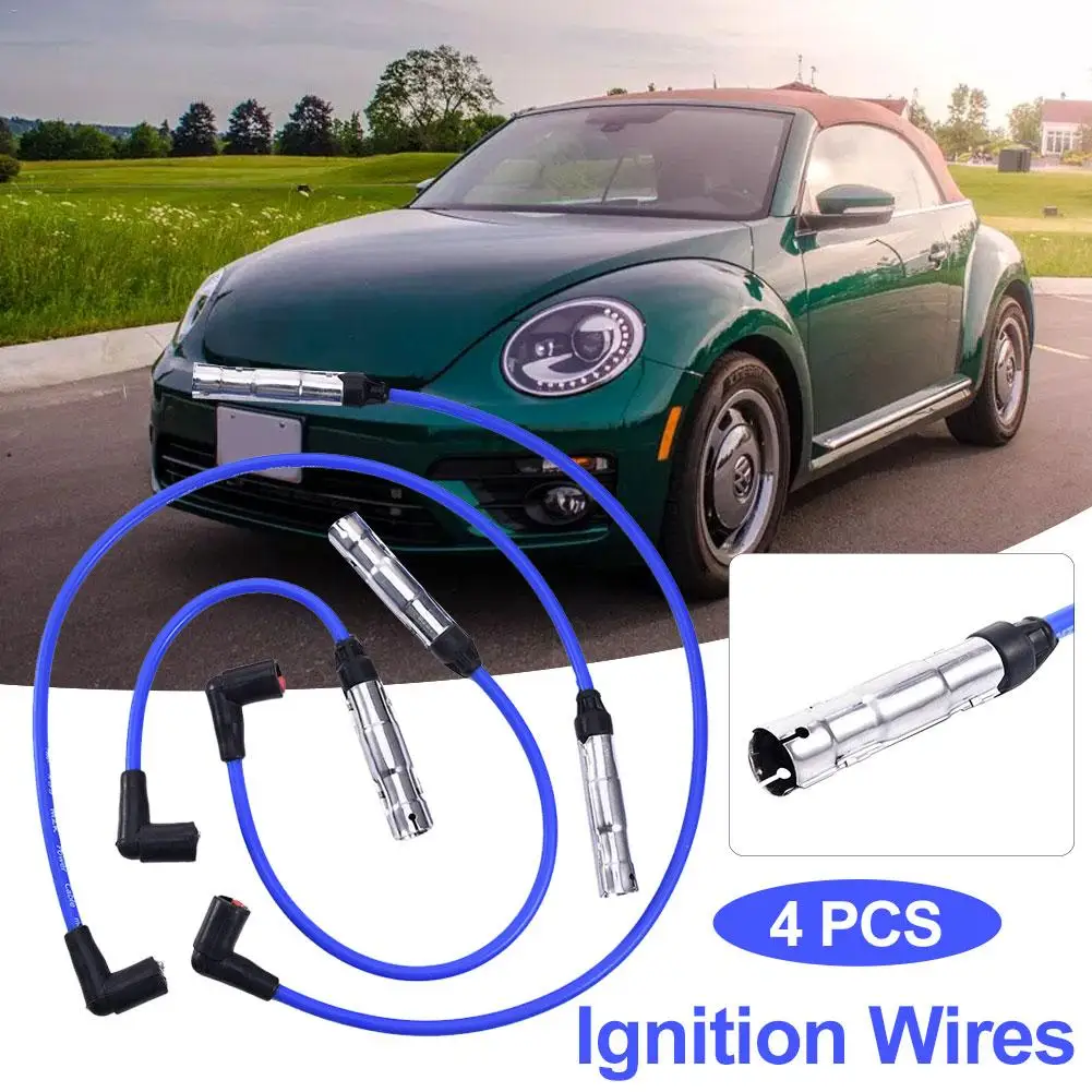 

4 Pcs Car High Voltage Ignition Wire Spark Plug Ignition Wire Cable Set For VW Jetta 2011-2014, 2000-2001 Car Accessories