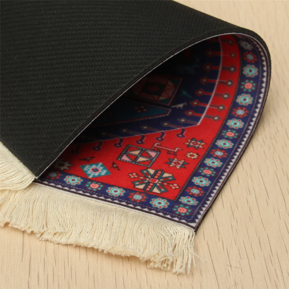 Perzische мини Geweven Tapijt коврик для мыши Ретро Stijl Tapijt Patroon Кубок Muismat met Fring домашний офис Tafel Декор Ремесло