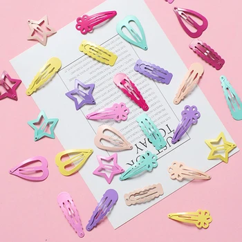 

Multicolored Metal Hairpin Heart Wavy Rectangle BB Clip Hairpin Cute Beauty Makeup Styling Tools Simple And Generous TSLM2