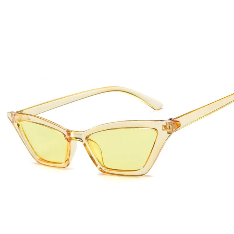 Бренд MxCK, кошачий глаз, солнцезащитные очки для женщин, фирменный дизайн, Ретро стиль, цветные, прозрачные, цветные, модные, кошачий глаз, солнцезащитные очки - Цвет линз: C2