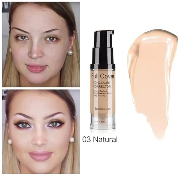 Foundation Full Coverage 24HR Matte Oil Control Concealer Make Up Foundation Waterproof Portable Base Makeup 03