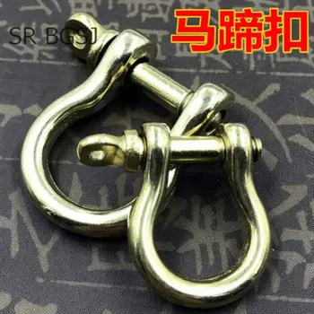 

Free Ship 5pcs 8mm 10mm Copper Jewelry DIY Leather Cord Horseshoe Buckle Bracelet Clasp
