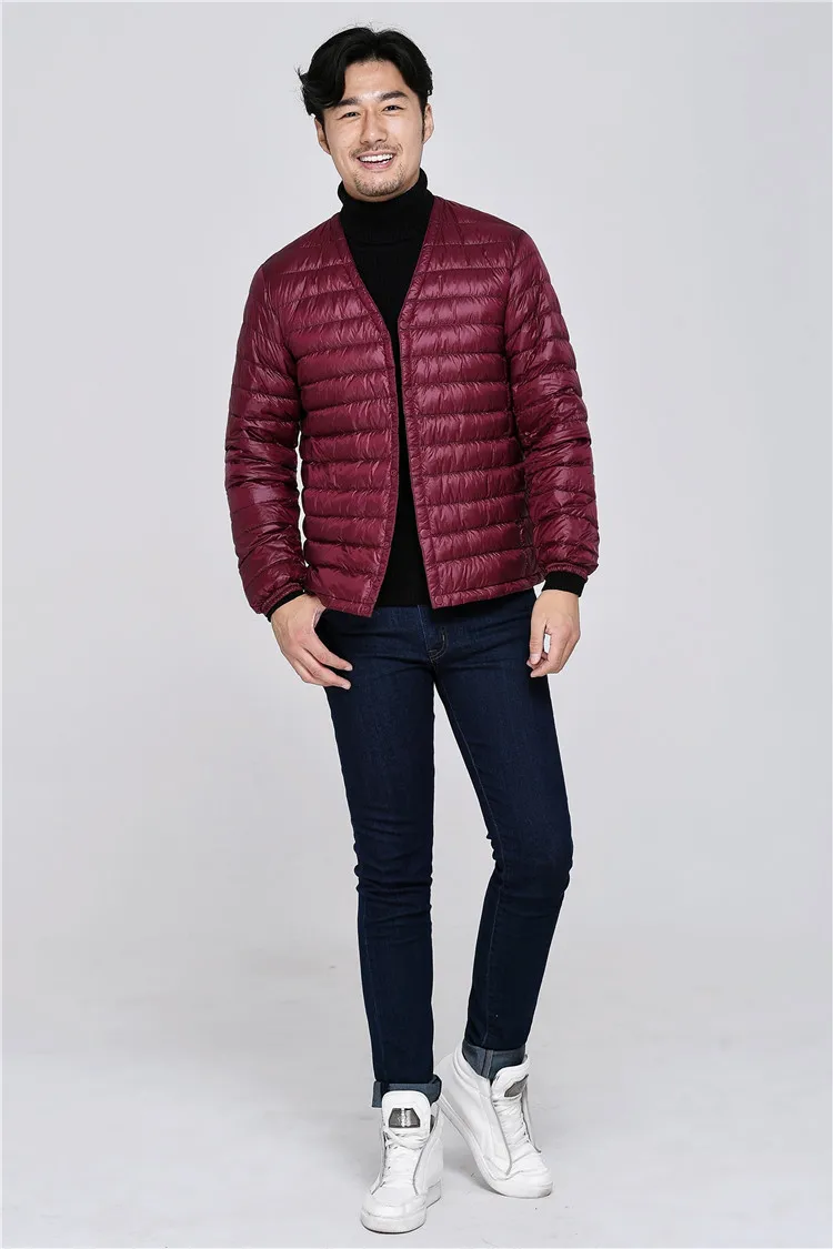 New Style Winter Warm Middle-aged down Feather Liner Vest Customizable Thin down Jacket Men's