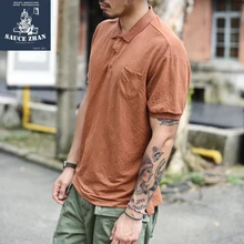 SauceZhan, летняя мужская рубашка поло, однотонная, деловая, повседневная, Мужская рубашка поло, высокое качество, короткий рукав, рубашка поло, рубашка для мужчин