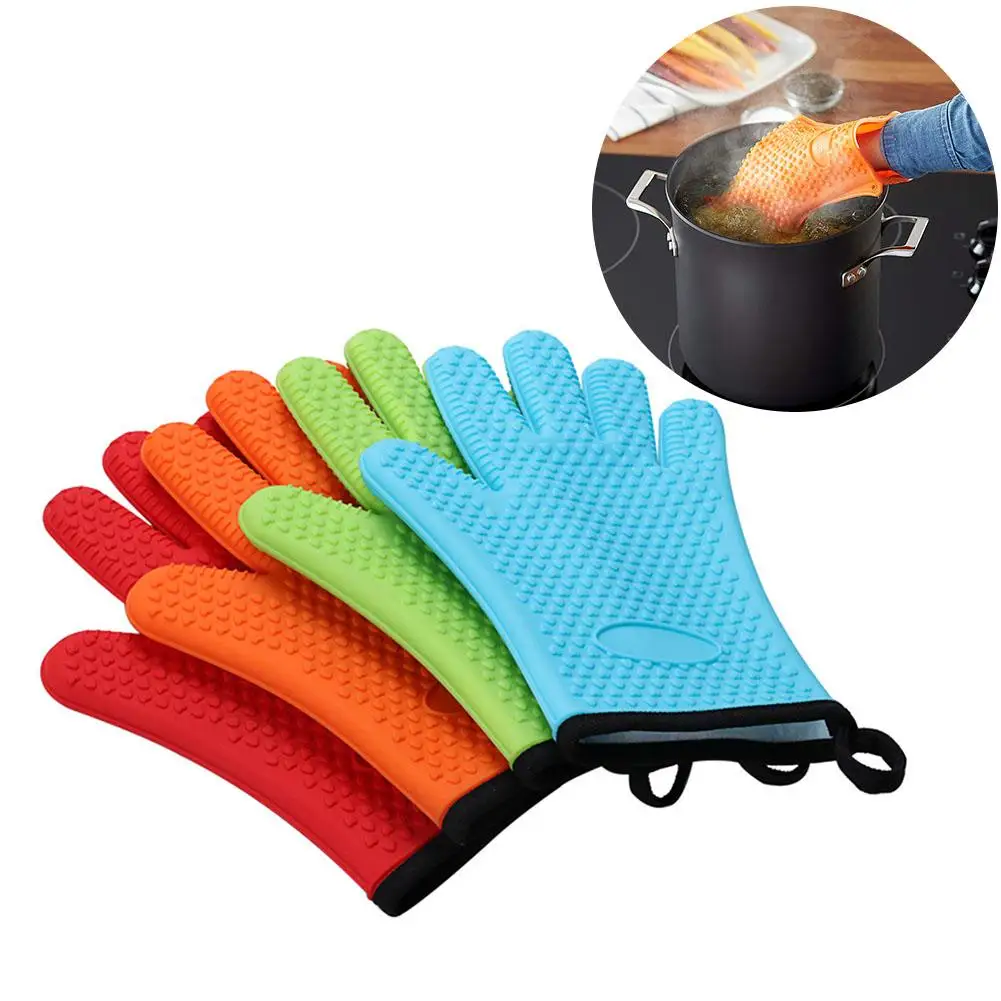 1Pc Home Kitchen Cooking Baking Microwave Insulation Heat Resistant Cover Glove Oven Mitts