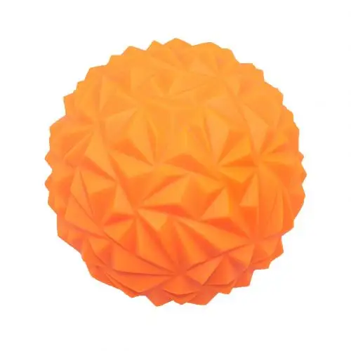 Оранжевый Inflatable Spiky Massage Half Ball Foot Massager Pain Relief Yoga Fitness Tool - Цвет: Оранжевый