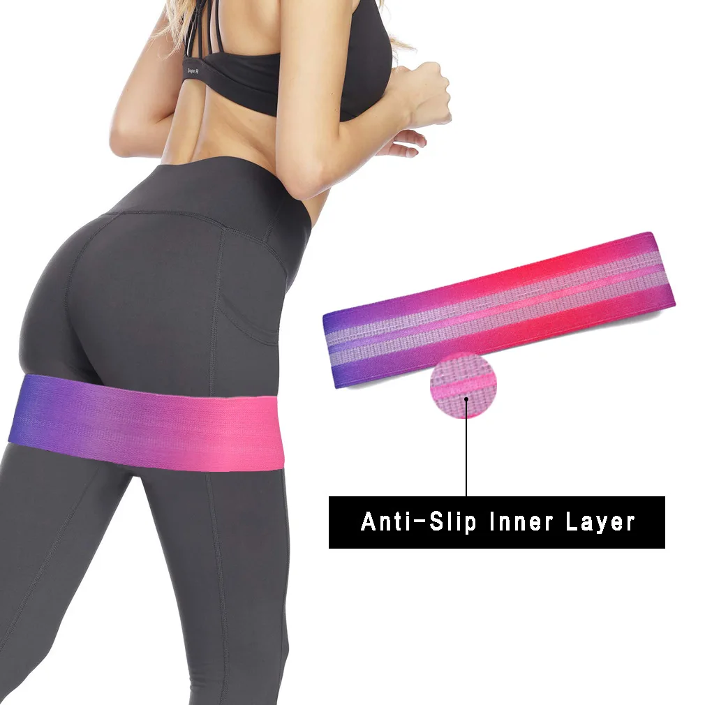 Новая прочная хип кольцевая полоса Йога противоскользящая спортивная резиновая лента упражнения плетеная эластичная лента подтяжка бедра
