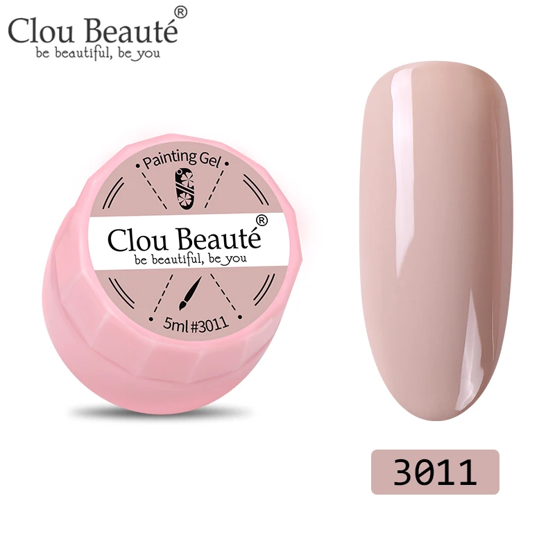 Clou Beaute paint ing Gel 72 цвета гель для ногтей краска УФ/светодиодный дизайн ногтей DIY Краска гель Лак Цвет лак краска ing 5 мл - Color: 3011