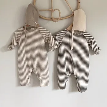 

Newborn Toddler Romper Long Sleeve Baby Girl Boy Rompers Stripe Print Jumpsuit Warm Lovely Infant Clothes Jumpsuit 0-24M