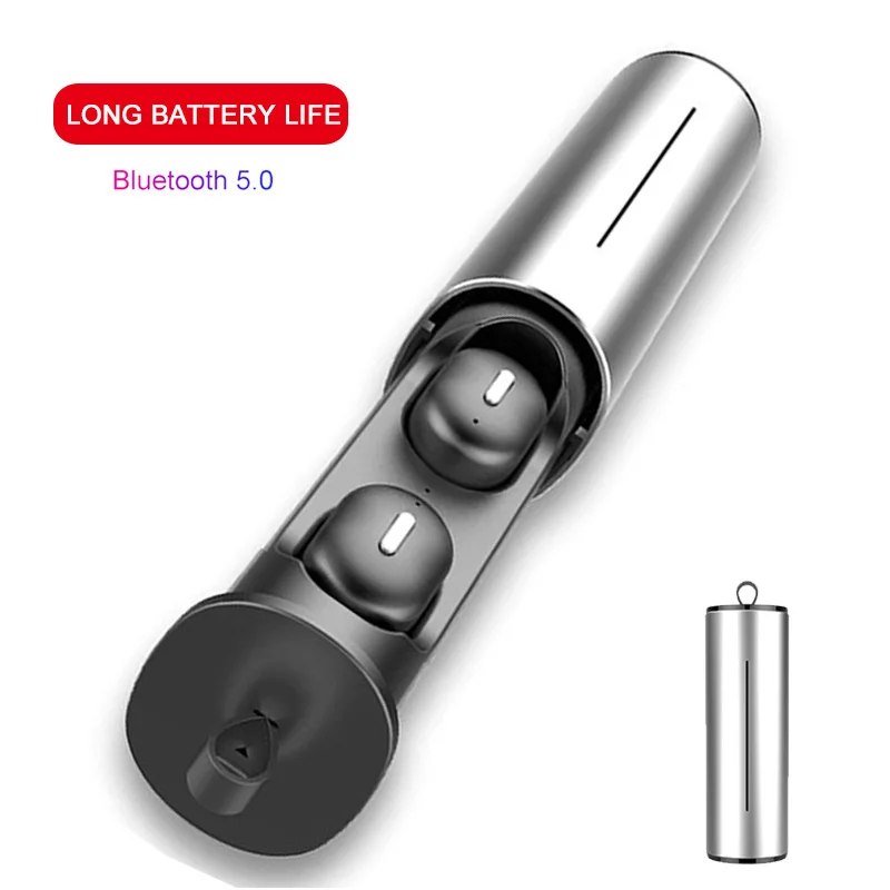 

T1 TWS V5.0 Bluetooth Earphones 3D True Wireless Stereo Earbuds With Mic Portable HiFi Deep Bass Sound Cordless Dual Mini Headse