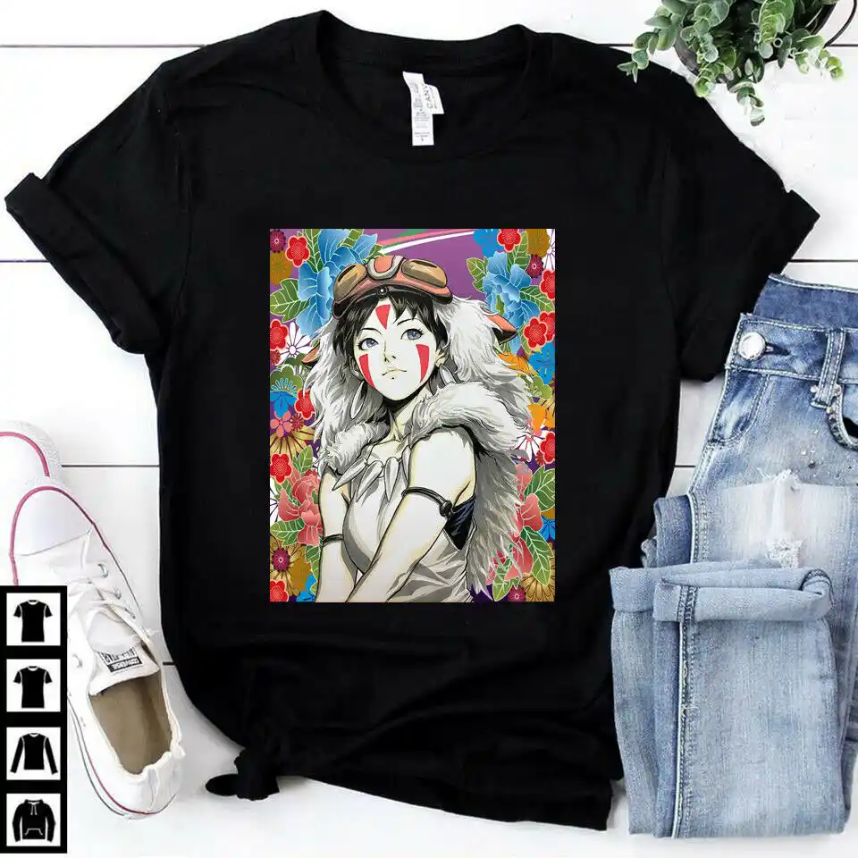 2020 japonês anime mononoke t hayao miyazaki estúdio ghibli camisa unissex camisas femininas de algodão gráfico topo tshirt