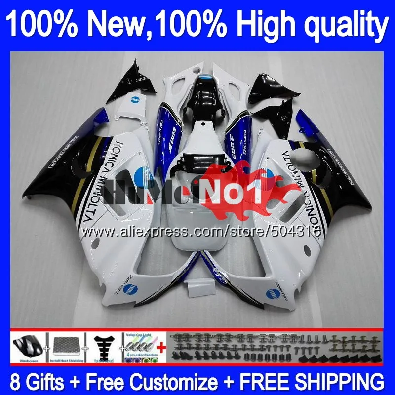 No. 1 Корпус+ майка для HONDA CBR 600F3 CC CBR600FS 1997 1998 3MC. 132 CBR600 F3 FS 600CC 600 F3 97-98 CBR600F3 97 98 Обтекатели KONICA синий - Цвет: No. 1