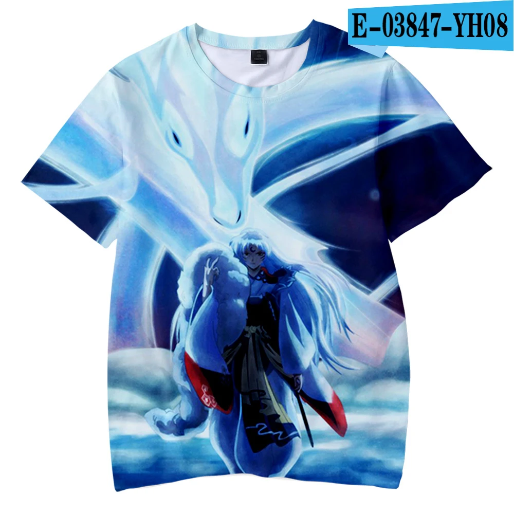 3D kids T Shirt Inuyasha 3D Casual t-shirt boys girls short sleeve tshirt Inuyasha Harajuku Summer Children clothes tops - Color: 3D