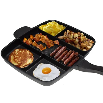 

5 In 1 Multi-purpose Separation Master Pot Fryer Pan Breakfast Non-Stick Grill Fry Oven Meal Skillet Barbecue Plate Roasting Pan