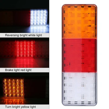 

Rear 12V DC Rectangle Removable 75LED Super Bright Tail Light For Caravan Bus Indicator Trailer Useful Durable