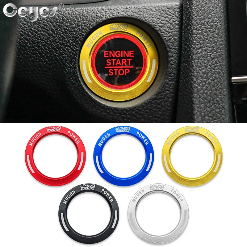 

Ceyes Car Styling For Honda Mugen For Civic 2018 Car Engine Start Stop Push Button Ring Cover Case Sticker Interior Accessories