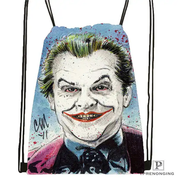 Drawstring Backpack Custom joker-batman-card походная сумка на шнурке милый рюкзак для детей(черная спинка) 31x40 см#2018612-01-(2 - Цвет: Drawstring Backpack