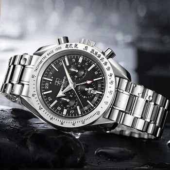 

SEKARO Brand Luxury Men Watches Automatic Black Watch Men Stainless Steel Waterproof Design Business Sport Mechanical Wristwatch