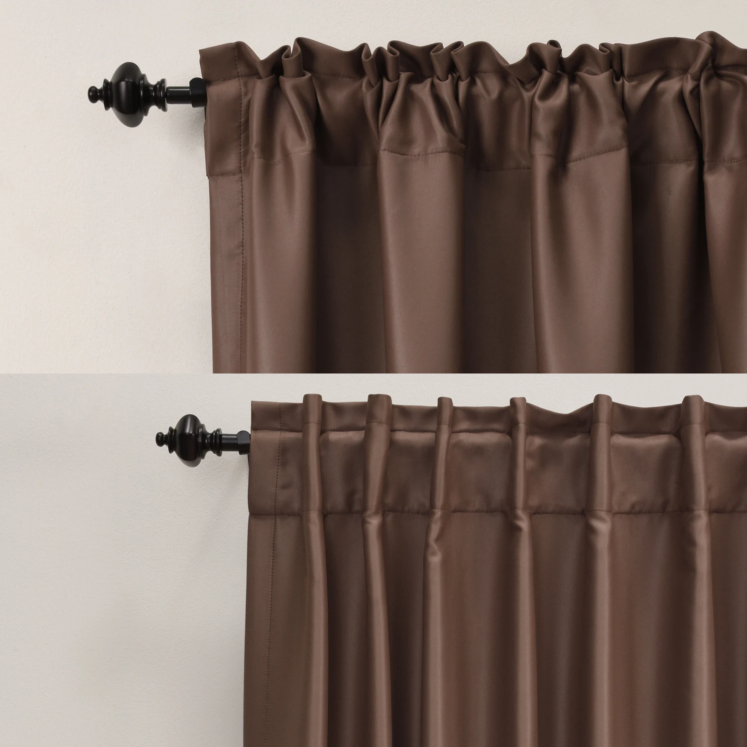 Solid Color Thermal Insulated 90% + Blackout Curtains for Living Room Bedroom Gray Black Blue Thick Window Curtain Treatment